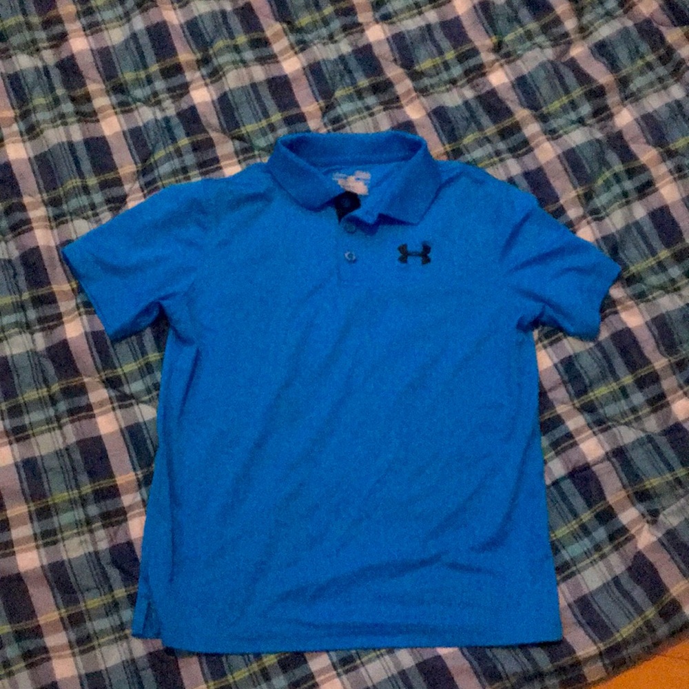 Boys 3 button under armor tee